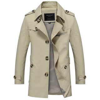 Men's Winter Trench Coat | Double Button & Casual Style