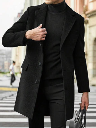 Herren Winter Trench coat | Klassischer Knopfverschluss