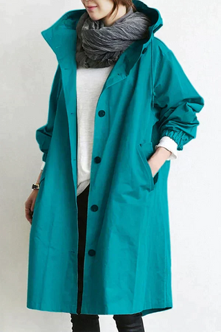 Damen Oversized Regenmantel | Lang