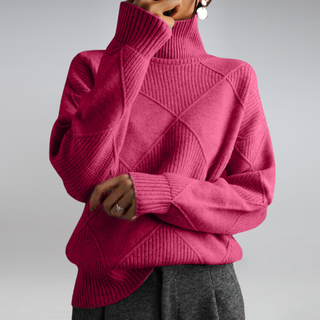 Damen-Diamant-Strickpullover | Langarm