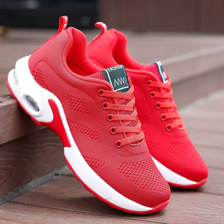 Leona | Damen Bequeme Sportschuhe | Orthopädisch & Stylisch Rot