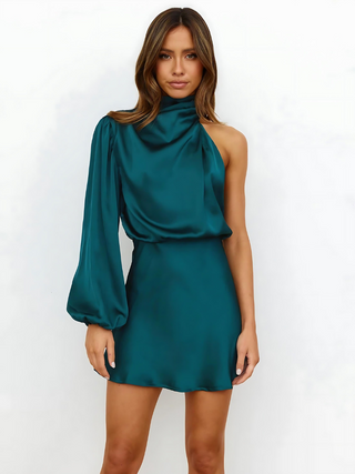 One-sided summer party dress | Mini