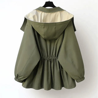 Women's Two-Tone Winter Coat | Wide Collar