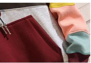 Herren Farbblock Hoodie | Langarm