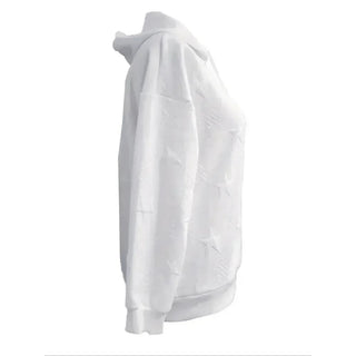 Damen-Relief-Stern Hoodie | Langarm