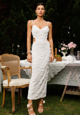 Women's Sparkling Fitted Dress | Midi