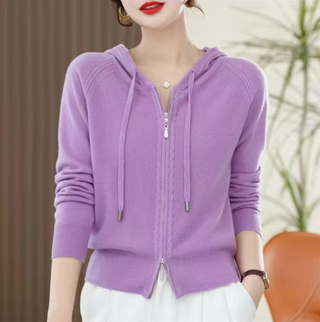 Damen Zip-Up Kapuzenjacke | Lässig