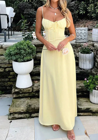 Damen Sommer Trägerkleid | Midi