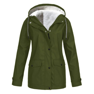 Damen-Regenjacke mit Kapuze | Lange Passform