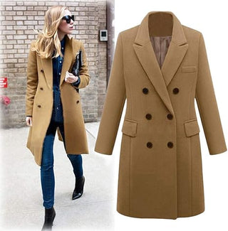 Damen Winter Trench coat | Doppelreiher & Reverskragen