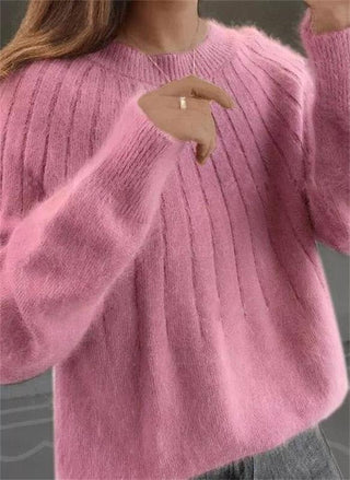 Damen Rippstrickpullover | Langarm