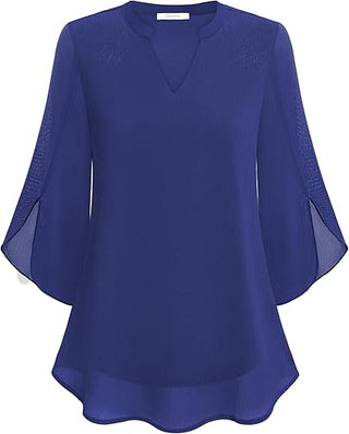 Tunic blouse for women | V-neck, half sleeve
