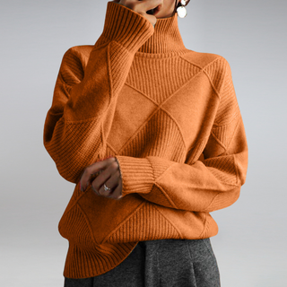 Damen-Diamant-Strickpullover | Langarm