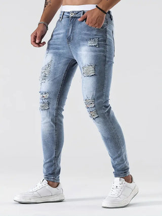 Herren-Skinny-Jeans mit Rissen | Im Used-Look