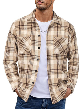 Herren Karierte Freizeitjacke | Mit Knöpfen