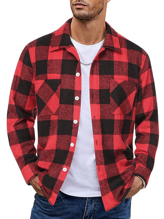 Herren Karierte Freizeitjacke | Mit Knöpfen