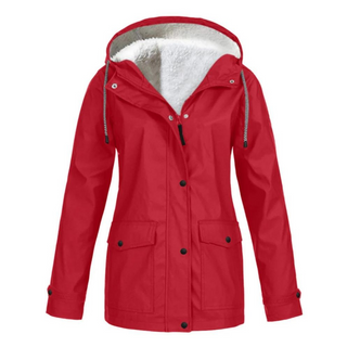 Damen-Regenjacke mit Kapuze | Lange Passform