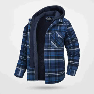 Herren Kapuzen-Karo-Jacke | Kariert