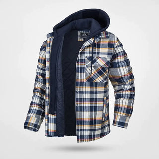 Herren Kapuzen-Karo-Jacke | Kariert