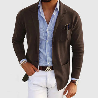 Men's blazer in knit style | With relaxed fit