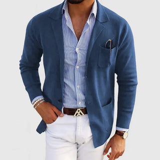 Men's blazer in knit style | With relaxed fit