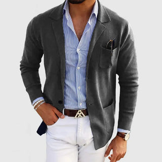 Men's blazer in knit style | With relaxed fit