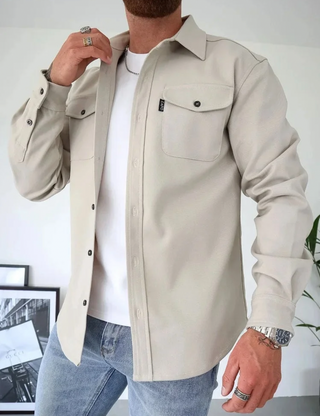 Herren Knopf Freizeitjacke | Langarm