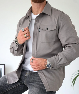 Herren Knopf Freizeitjacke | Langarm