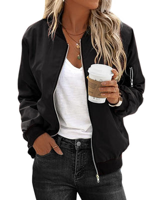 Damen Street Style Bomberjacke | Mit Reißverschluss