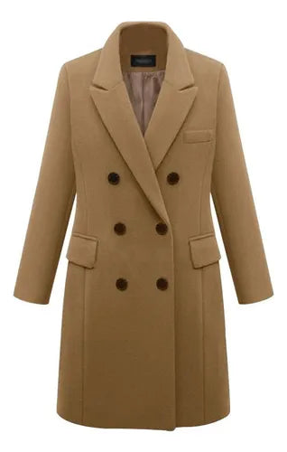 Damen Winter Trench coat | Doppelreiher & Reverskragen