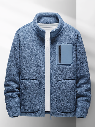 Men's Casual Zip Jacket | High Collar