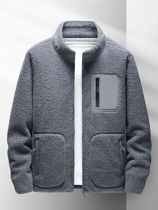 Men's Casual Zip Jacket | High Collar