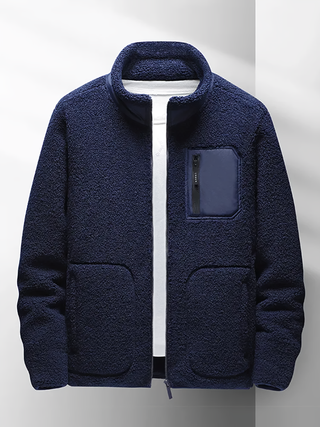 Men's Casual Zip Jacket | High Collar
