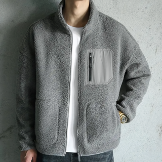Men's Casual Zip Jacket | High Collar