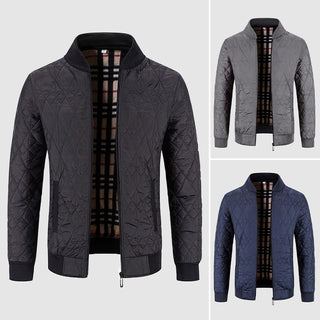 Men's Winter Bomber Jacket | Quilted With Zipper