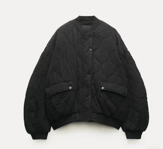 Damen Oversize Bomberjacke | Gesteppt Casual