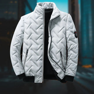 Men's Winter Puffer Jacket | With Stand-up Collar