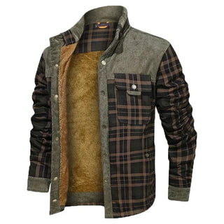 Herren Karierte Winterjacke | Gefüttert