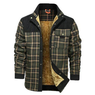 Herren Karierte Winterjacke | Gefüttert