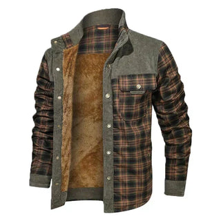 Herren Karierte Winterjacke | Gefüttert