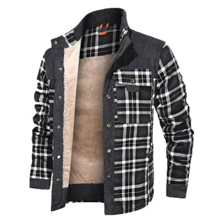 Herren Karierte Winterjacke | Gefüttert