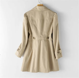 Damen Winter Trench Coat | Doppelknopf & Reverskragen
