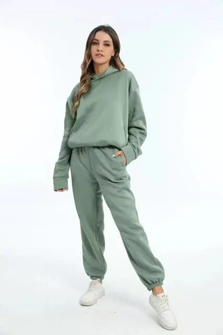 Oversized hooded jacket for women | Two-piece set