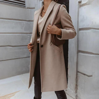 Damen Winter Trenchcoat | Einreihig & Tailliert