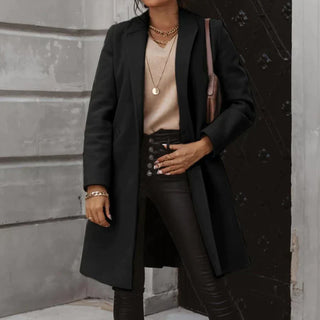 Damen Winter Trenchcoat | Einreihig & Tailliert