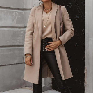 Damen Winter Trenchcoat | Einreihig & Tailliert
