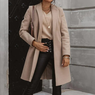 Damen Winter Trenchcoat | Einreihig & Tailliert