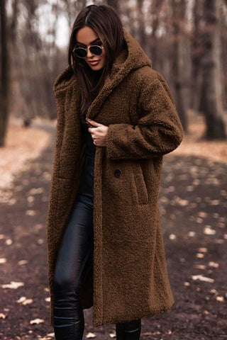 Women's coat with hood | Long fit