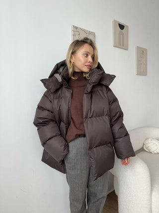 Damen Winter Daunenjacke | Hoher Kragen Lässig