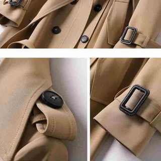 Damen Trench Coat | Doppelknopf & Tailliert Mit Gürtel